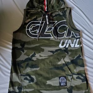 MAN ECKO UNLTD SLEVELESS HOODIE, SIZE: SMALL, COLO